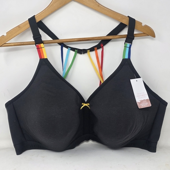 Cacique Other - Cacique Intimates 48DDD Bra Lightly Lined No Wire Front Close Blue Black Color